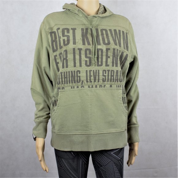 Levis 501 Green Pullover Uni-sex Hoodie Junior - Picture 7 of 12